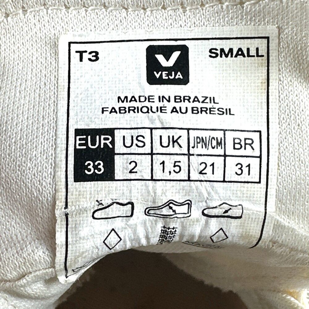 Veja Small V-10 Mid Sneakers Leather Toddler US 2 EU 33 White Pink - Picture 12 of 15